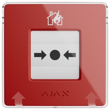 Bouton poussoir mural sans fil Ajax ManualCallPoint (Red) pour déclenchement alarme incendie — AJAX image 1