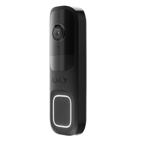 Sonnette vidéo sans fil noire de 4MP avec détection par intelligence artificielle Ajax DoorBell noir Jeweller thumbnail 2