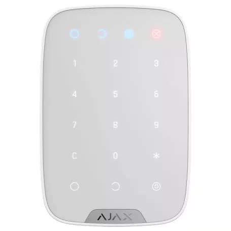 Clavier sans fil tactile blanc Ajax Keypad Jeweller — AJAX image 1
