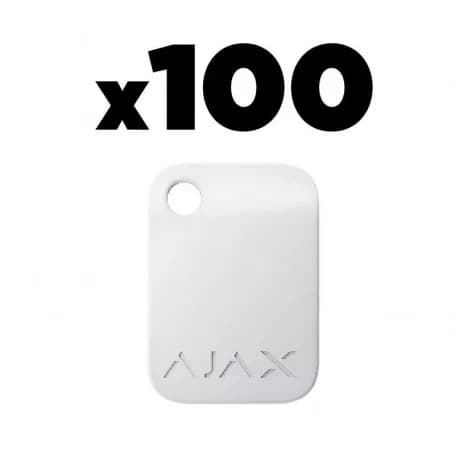 Pack 100 badges blanc sans contact Ajax Tag pour alarme Hub Ajax Jeweller — AJAX image 1