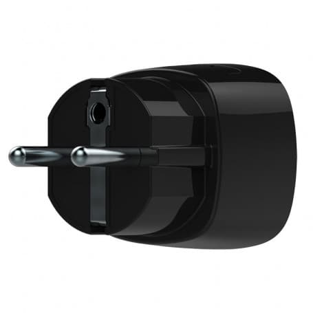 Prise intelligente connectée sans fil noire Ajax Socket (type F) Jeweller pour alarme sans fil Ajax — AJAX image 1