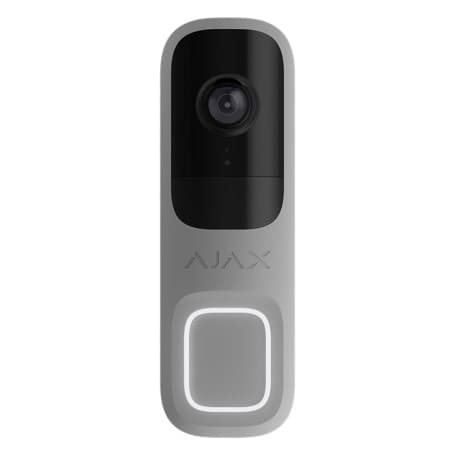 Sonnette vidéo sans fil 4MP gris avec détection par intelligence artificielle Ajax DoorBell (Grey) Jeweller — AJAX image 1