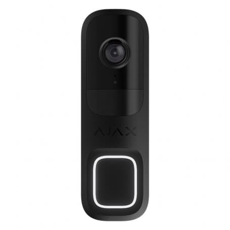 Sonnette vidéo sans fil noire de 4MP avec détection par intelligence artificielle Ajax DoorBell noir Jeweller — AJAX image 1
