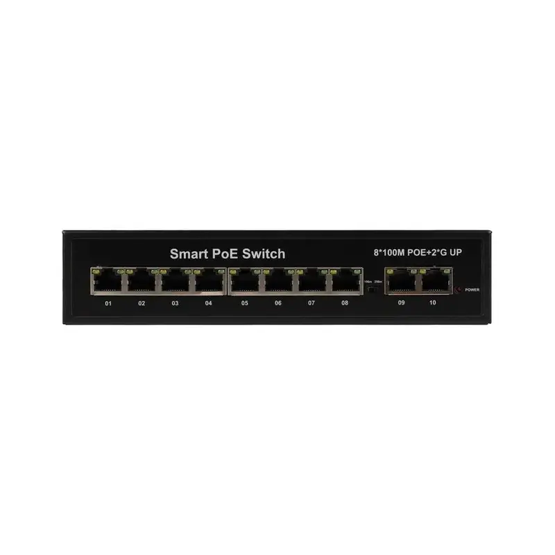 10 Ports 100M PoE Switch- extended distance 250m