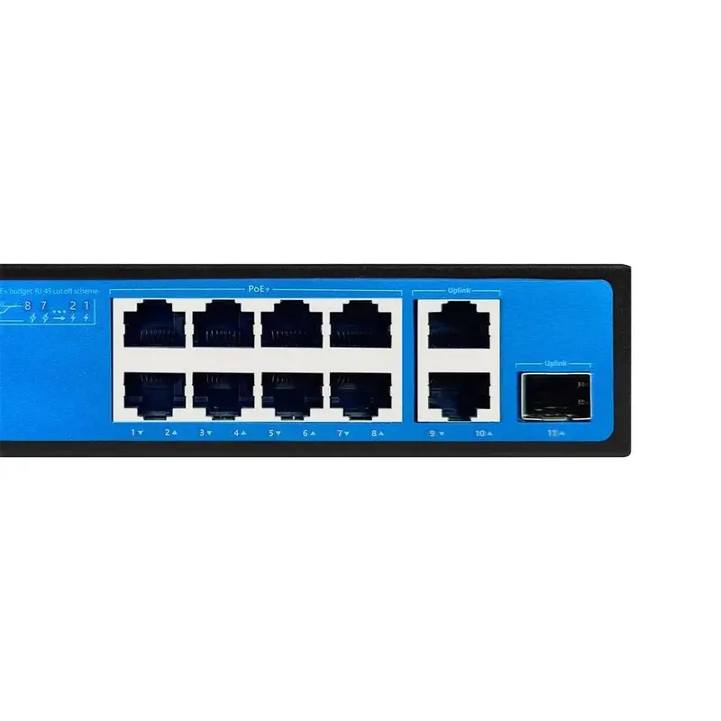 11 Port Gigabit PoE Switch, extend distance 300m thumbnail 3