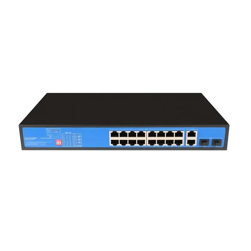 20 Ports Full Giga PoE Switch,  extend Distance 300m