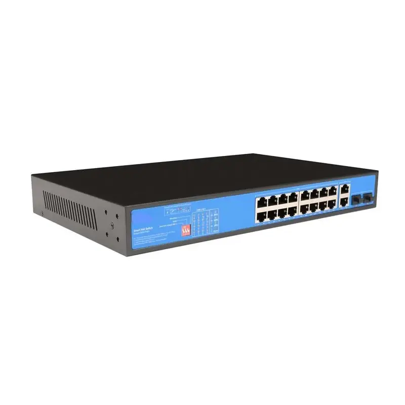 20 Ports Full Giga PoE Switch,  extend Distance 300m thumbnail 3