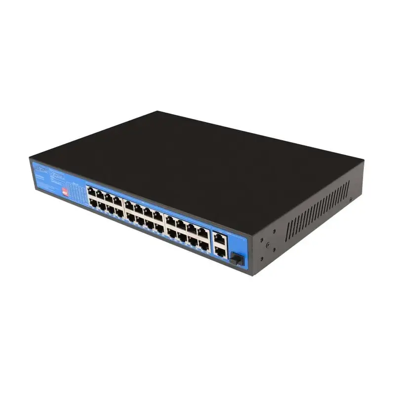 27 Ports Full Giga PoE Switch, extend distance 300m thumbnail 2