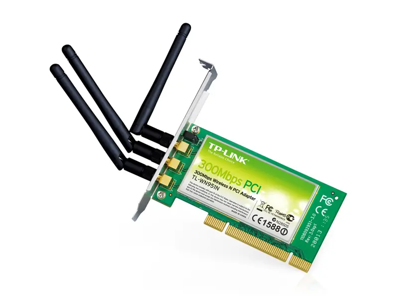 Adaptateur PCI Wi-Fi N 300Mbps TP-LINK TL-WN951N thumbnail 2