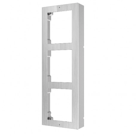 Boîtier de montage mural 3 emplacements en aluminium Hikvision DS-KD-ACW3/S pour interphone vidéo