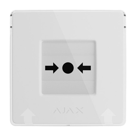 Bouton manuel incendie sans fil Ajax ManualCallPoint (White) Jeweller déclenchement alarme évacuation bâtiment