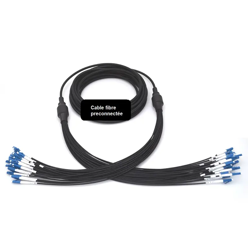 Cable mutli-fibres pré connecté  LC/LC, armé et non armé thumbnail 5