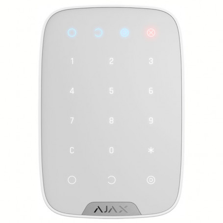 Clavier sans fil tactile blanc Ajax Keypad Jeweller