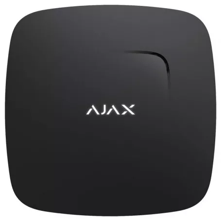 Détecteur d'incendie sans fil noir avec capteur de température Ajax FireProtect Jeweller pour alarme Ajax