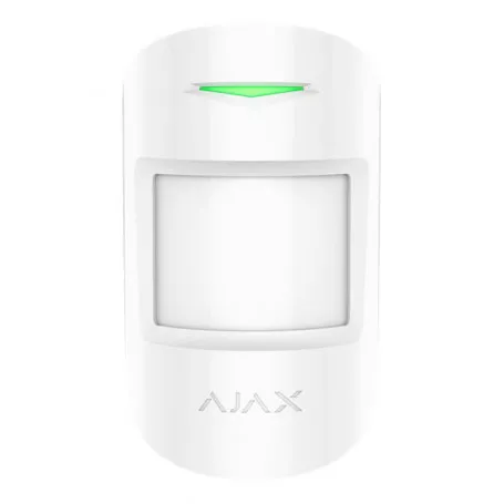 Détecteur de mouvement et bris de vitre sans fil hors animaux Ajax CombiProtect Jeweller blanc pour alarme Ajax