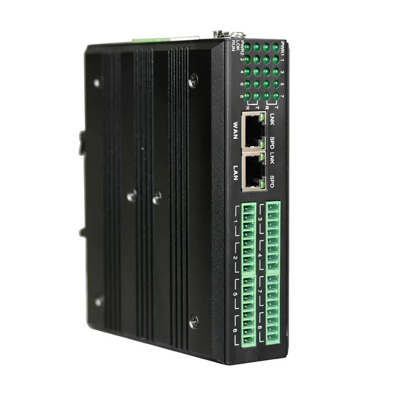 Industrial DIN-rail DRY CONTACT  to IP-Ethernet converter
