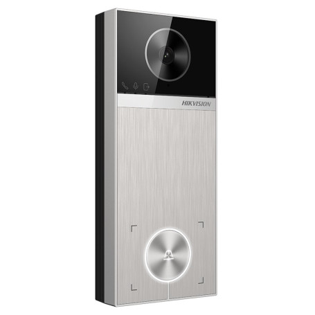 Interphone vidéo IP 4MP Hikvision DS-KV6114-MWBE1 contrôle d’accès WiFi 6 Bluetooth lecteur carte IP65 PoE