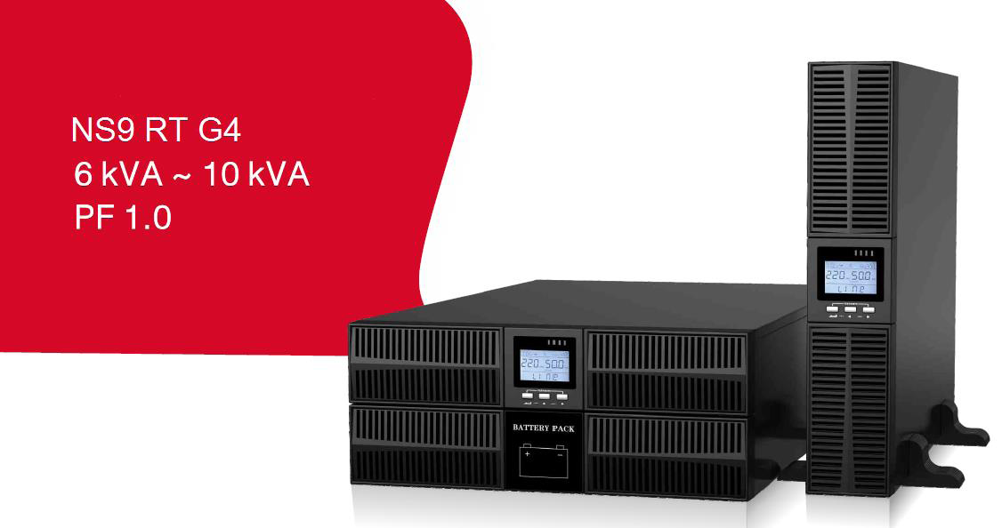 Onduleur NETSYSTEM 6kVA à 10kVA Online Rack/Tour Double Conversion