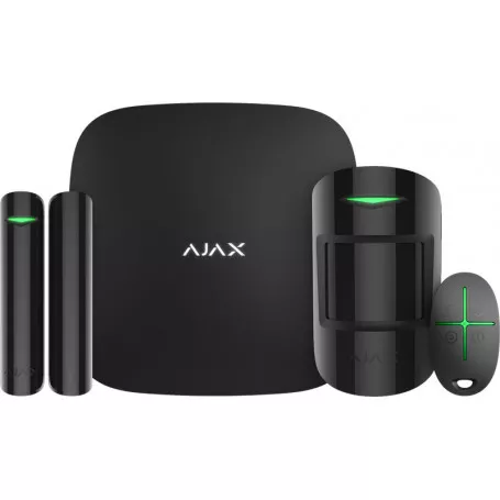 Kit alarme maison sans fil Ajax StarterKit Jeweller noir jusqu'à 100 dispositifs
