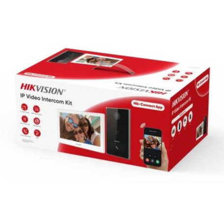 Kit interphone vidéo IP 4MP Hikvision DS-KIS612-P contrôle d accès 2 portes déverrouillage carte code PIN Bluetooth