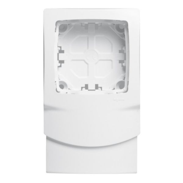 Cadre Appareillage saillie 1 poste pose le long des moulures gamme DLPlus épaisseur 12,5mm - blanc