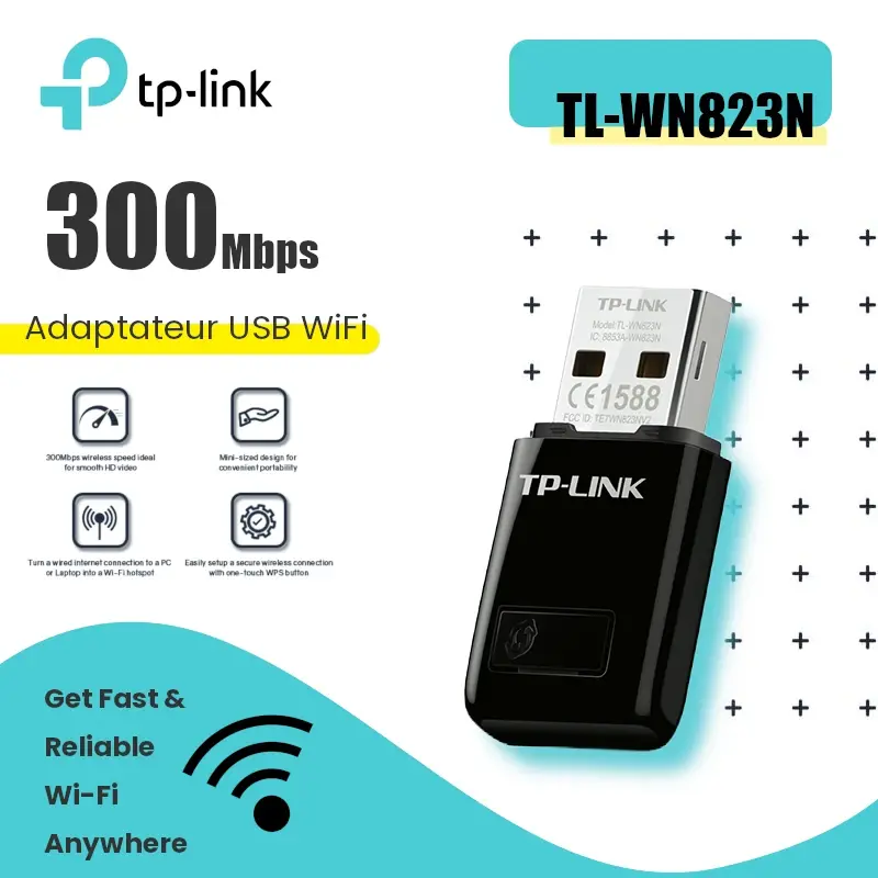 Mini adaptateur USB wifi TP-Link TL-WN823N N300 ver 3.0