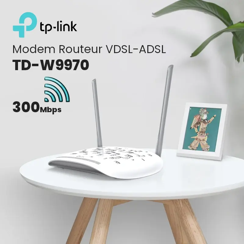 Modem Routeur VDSL-ADSL WiFi 300Mbps TP-Link TD-W9970