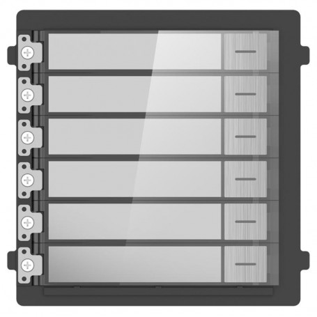 Module 6 boutons d'étiquettes Hikvision DS-KD-KK/S pour interphone vidéo Hikvision