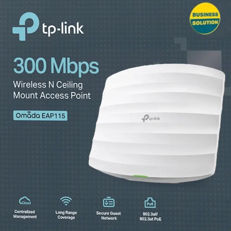 Point d’accès Plafonnier PoE EAP115 300Mbps