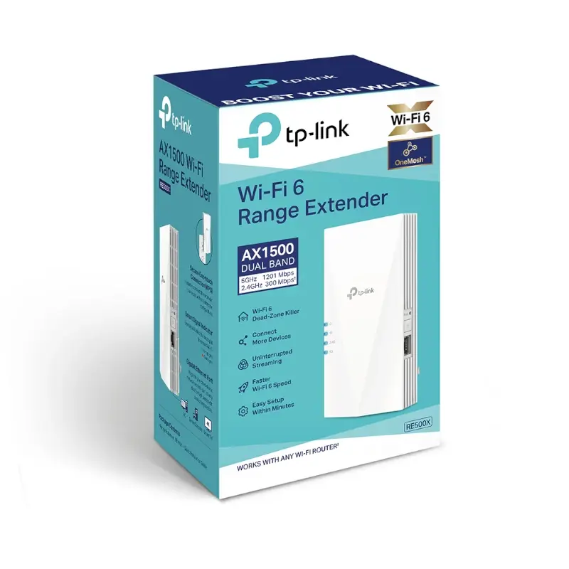 Répéteur WiFi 6 RE500X AX1500 (TP-Link)