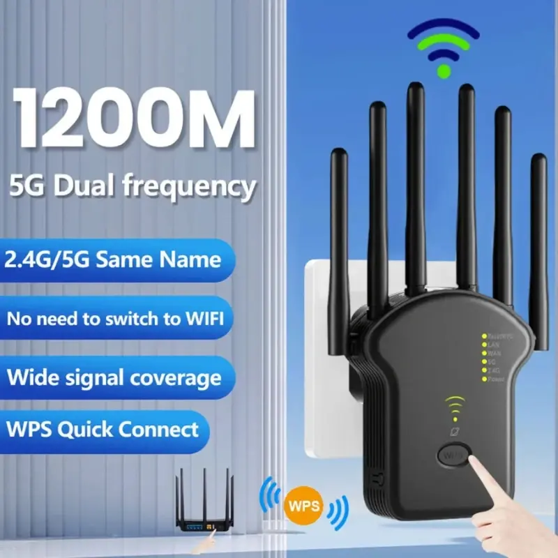 Répéteur WiFi AC1200 Mbps – Dual Band (2.4G / 5G)