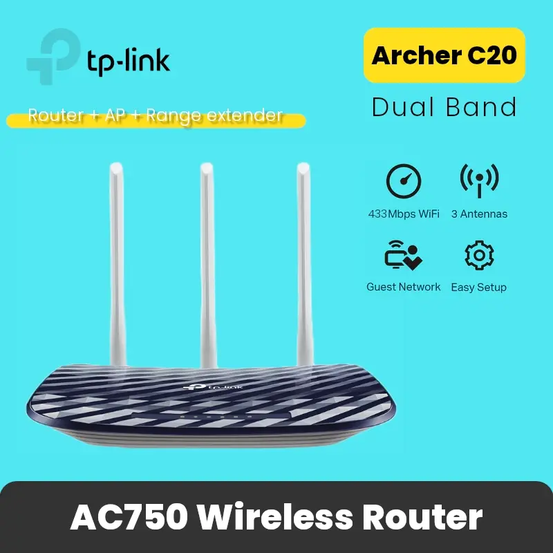 Routeur AC750 Archer C20 TP-Link Dual Band 433Mbps