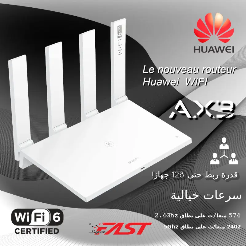 Routeur Huawei AX3 WS7100 Dual-Core OFDMA Multi-user