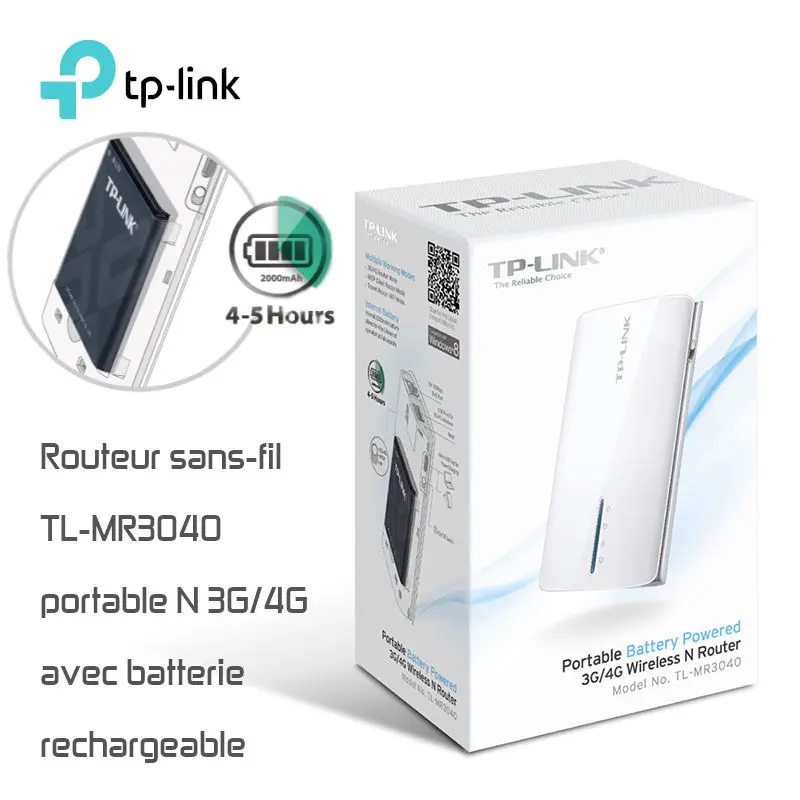 Routeur sans-fil TP-Link TL-MR3040 portable N 3G/4G
