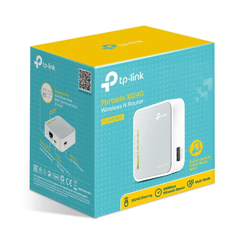 Routeur TP-Link portable TL-MR3020 3G/4G WiFi N thumbnail 3