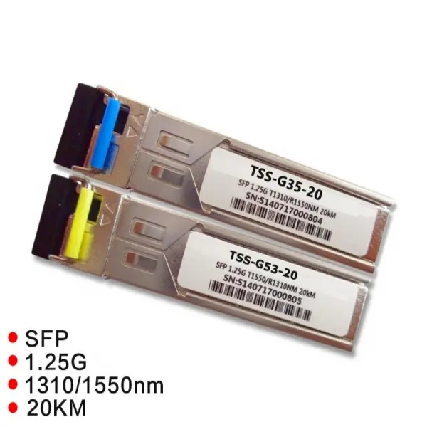 SFP 1.25 giga  WDM (1 seule fibre)