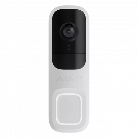 Sonnette vidéo sans fil 4MP avec détection par intelligence artificielle Ajax DoorBell blanc Jeweller