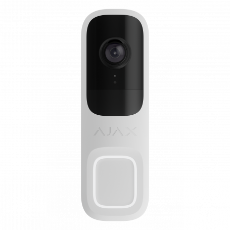 Sonnette vidéo sans fil 4MP avec détection par intelligence artificielle Ajax DoorBell blanc Jeweller