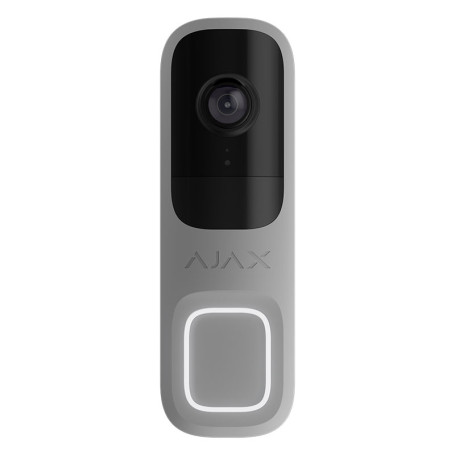 Sonnette vidéo sans fil 4MP gris avec détection par intelligence artificielle Ajax DoorBell (Grey) Jeweller
