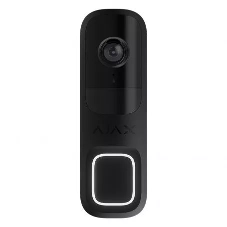 Sonnette vidéo sans fil noire de 4MP avec détection par intelligence artificielle Ajax DoorBell noir Jeweller