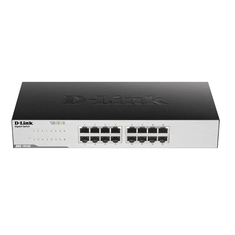 Switch 16-Port D-Link DGS-1016C 10/100/1000Mbps thumbnail 2