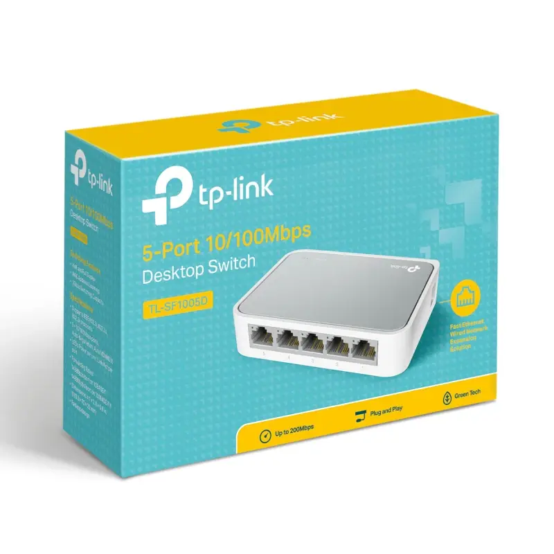 Switch 5-Ports TP-Link TL-SF1005D 10/100Mbps thumbnail 3