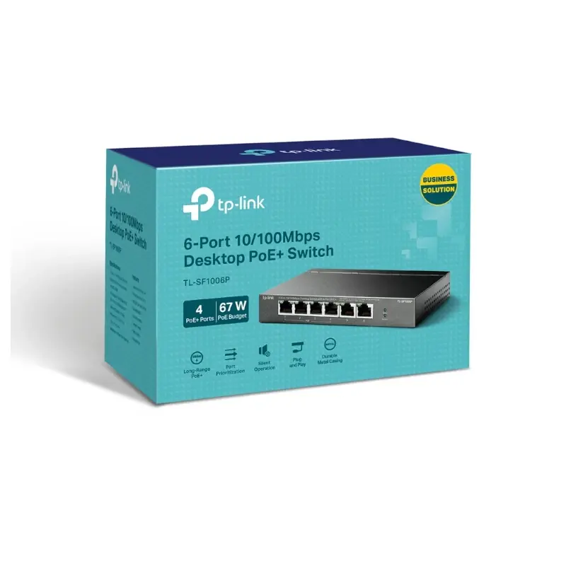 Switch 6 ports PoE+ TL-SF1006P TP-Link thumbnail 3
