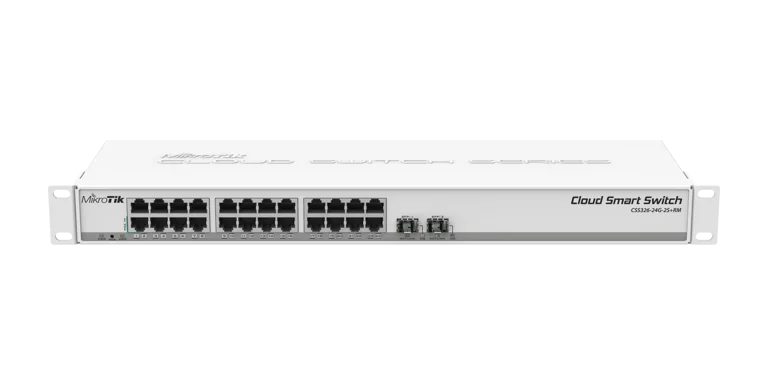 Switch Cloud Mikrotik CSS326-24G-2S+RM 24G + 2 SFP+ SwOS