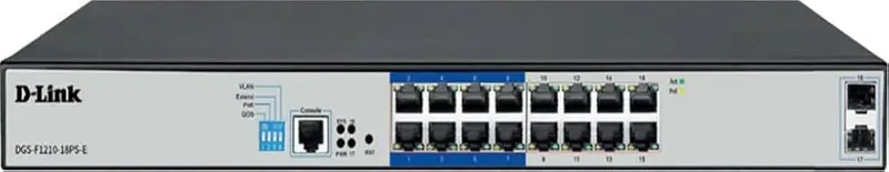 Switch D-Link DGS-F1210-18PS-E Layer 2 Gigabit PoE+ Smart Switch thumbnail 2