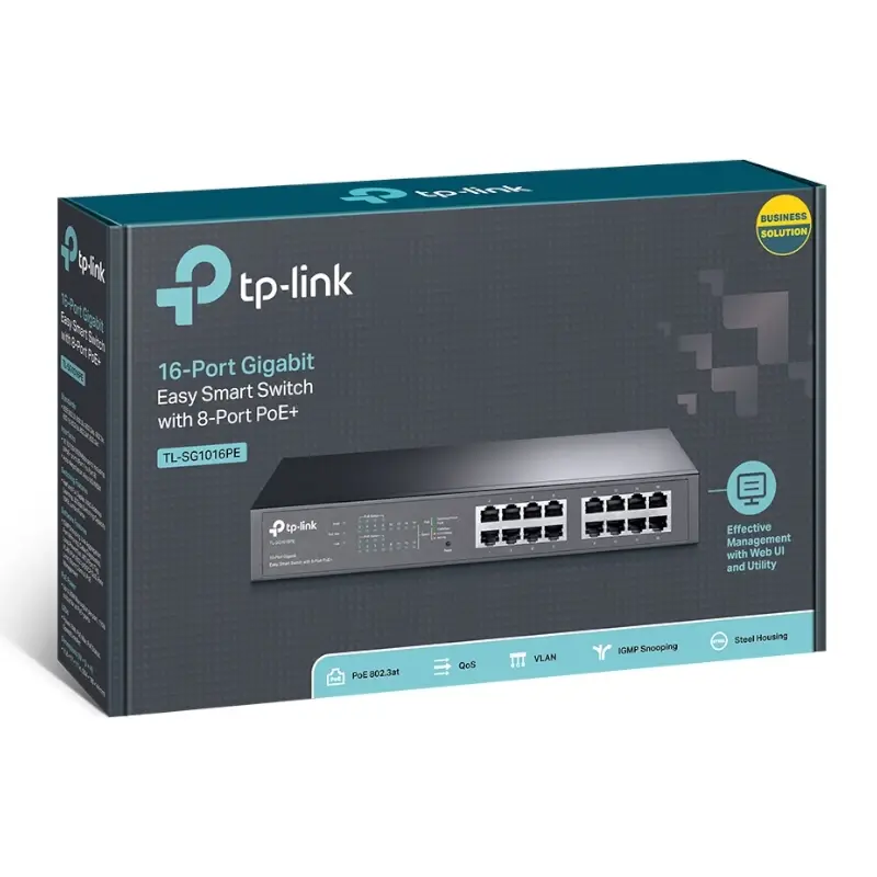 Switch Easy Smart 16 Ports Gigabit – 8 Ports PoE+ TL-SG1016PE thumbnail 3