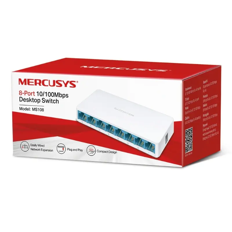 Switch Mercusys MS108 8-ports 10/100 Mbps
