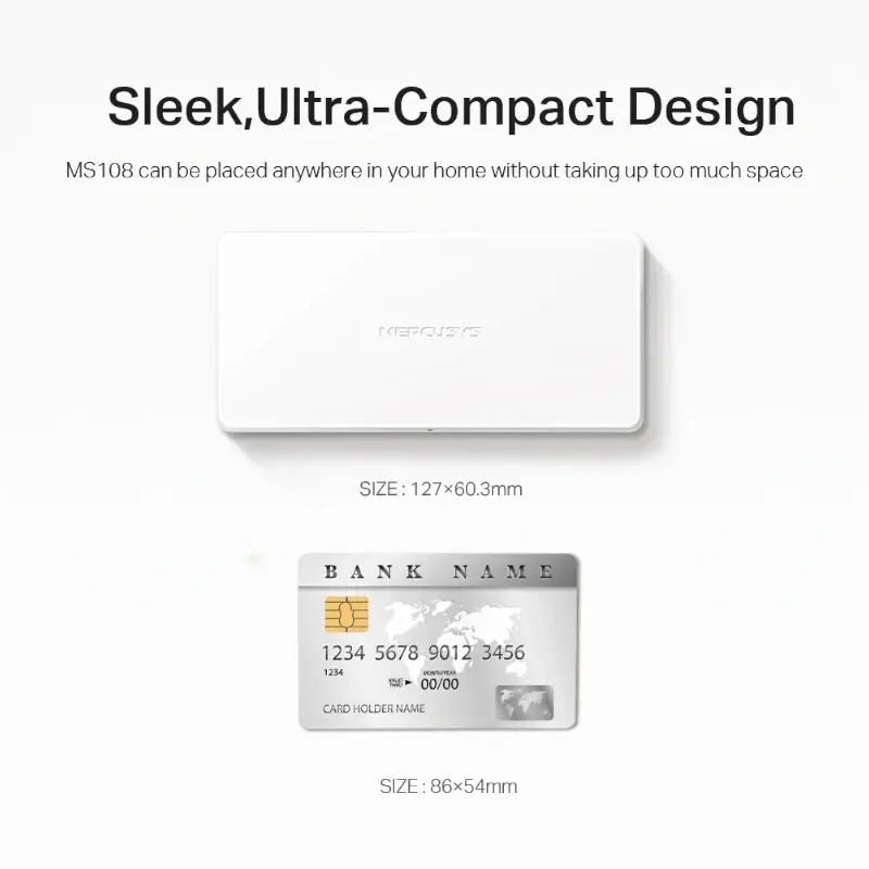 Switch Mercusys MS108 8-ports 10/100 Mbps thumbnail 3