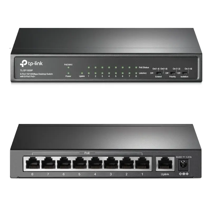 Switch PoE 9-Ports TP-Link TL-SF1009P 10/100Mbps thumbnail 2