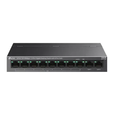 Switch PoE longue distance 10 ports TP-Link LS1210P 8 ports PoE+ et 2 ports Gigabit budget 96W